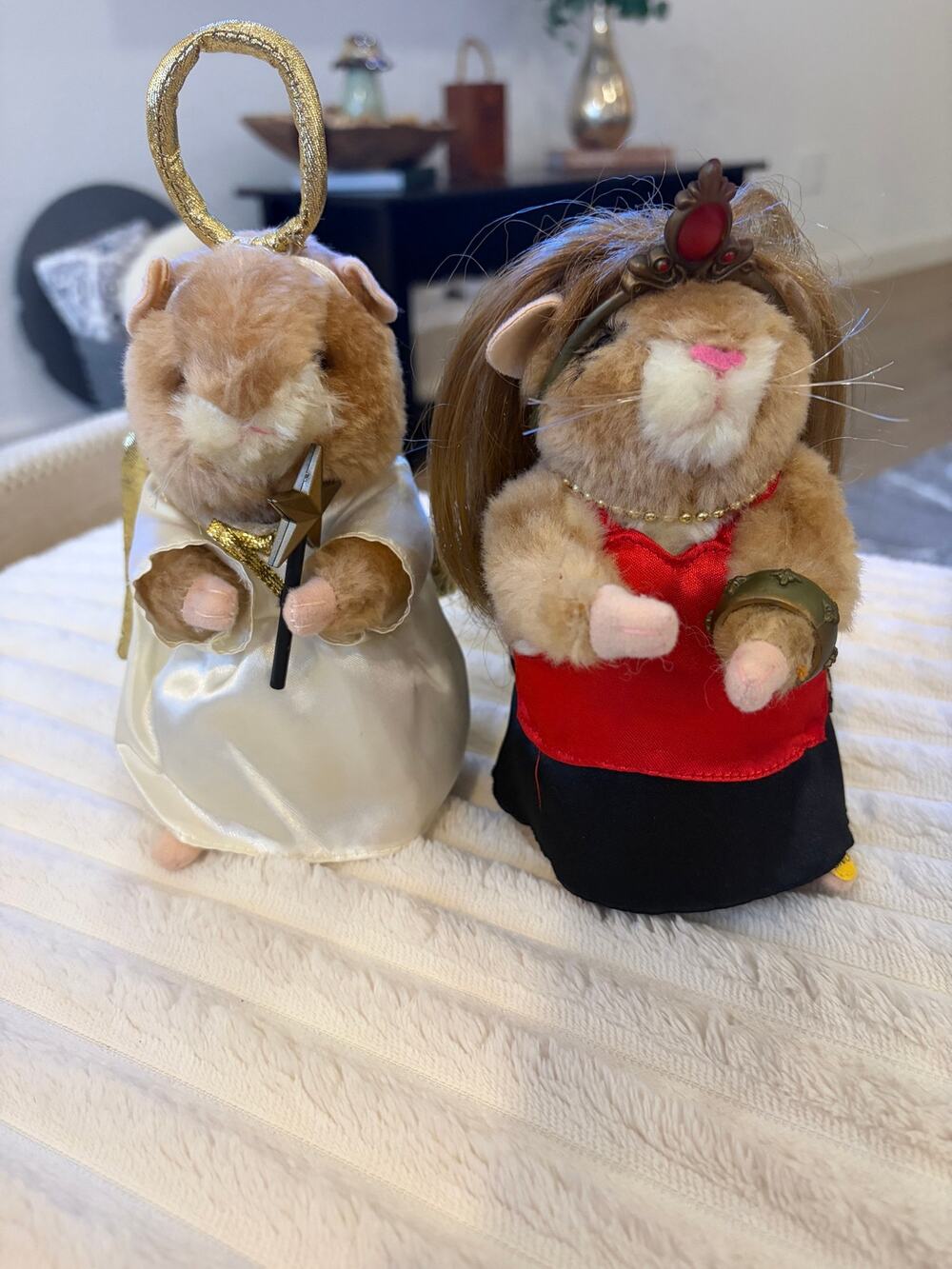 Vintage Gemmy Animated Dancing Hamster Lot - Angel & She-Devil (both sing)